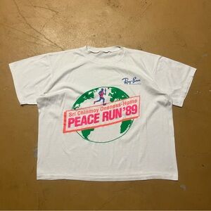 Vintage 1989 Ray Ban Peace Run '89 T-Shirt